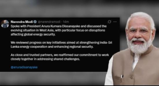 Modi, AKD Discuss West Asia Crisis